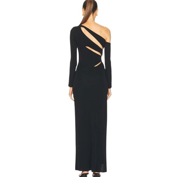Cult Gaia Zinnie Gown in Black X-Small New Womens Long Sleeve Maxi Dress - Picture 2 of 16